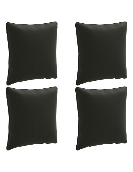 Cuscini per Schiena a 4 Pezzi PUTTEN 4 pcs 100% Poliestere Nero