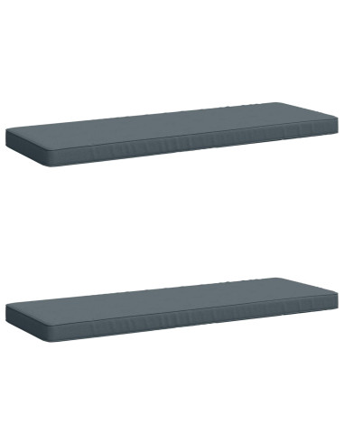 Cuscini per Panchina a 2 Pezzi VUGHT 2 pz 100% Poliestere Blu