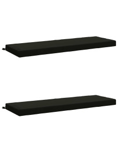 Cuscini per Panchina a 2 Pezzi SOEST 2 pz 100% Poliestere Nero