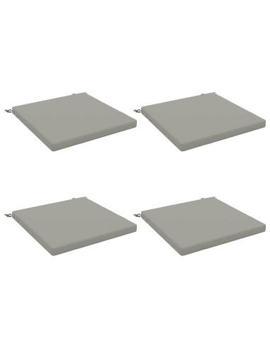 Cuscini per Sedia in 4 Pezzi SOEST 4 pz 100% Poliestere Grigio