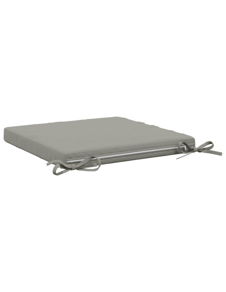 Cuscini per Sedia in 4 Pezzi SOEST 4 pz 100% Poliestere Grigio
