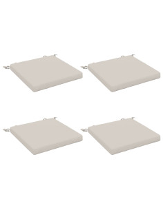 Cuscini per Sedia in 4 Pezzi SOEST 4 pz 100% Poliestere Bianco