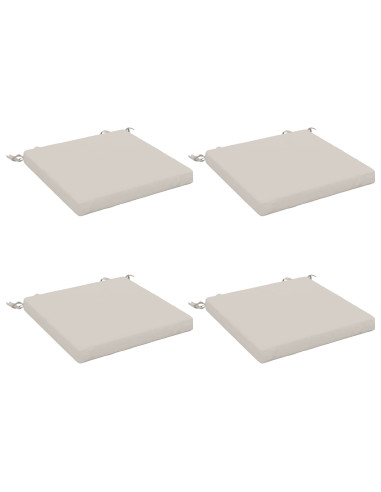 Cuscini per Sedia in 4 Pezzi SOEST 4 pz 100% Poliestere Bianco