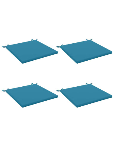 Cuscini per Sedia in 4 Pezzi SOEST 4 pz 100% Poliestere Azzurro