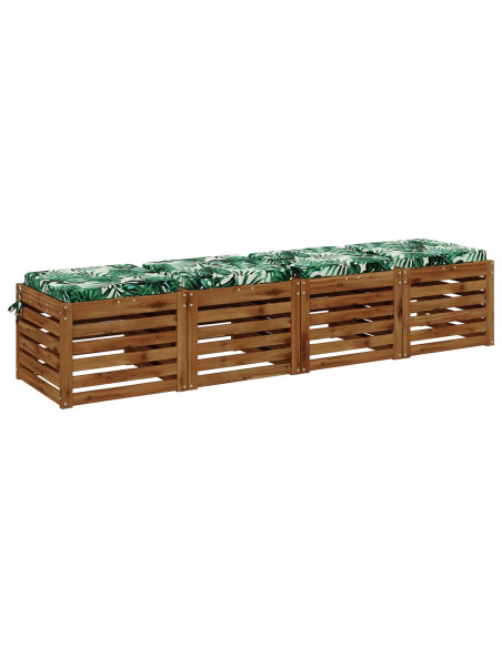Cuscini per Sedia in 4 Pezzi SOEST 4 pz 100% Poliestere