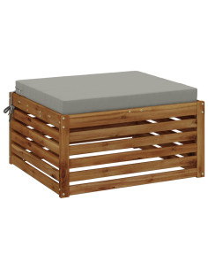 Cuscino per Sedia in Unico Pezzo SOEST 100% Poliestere Grigio 2