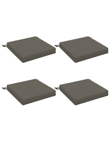 Cuscini per Sedia in 4 Pezzi SOEST 4 pz 100% Poliestere Grigio