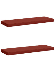 Cuscini per Panchina a 2 Pezzi VUGHT 2 pz 100% Poliestere Rosso