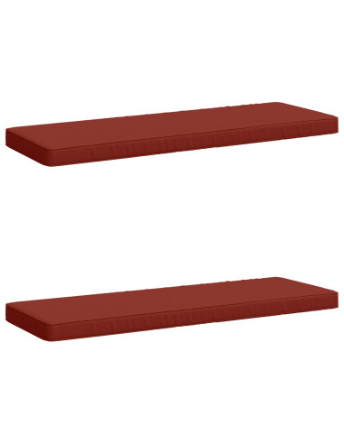 Cuscini per Panchina a 2 Pezzi VUGHT 2 pz 100% Poliestere Rosso