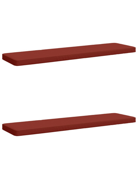 Cuscini per Panchina a 2 Pezzi VUGHT 2 pz 100% Poliestere Rosso