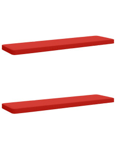 Cuscini per Panchina a 2 Pezzi VUGHT 2 pz 100% Poliestere Rosso