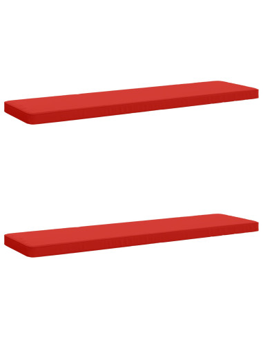 Cuscini per Panchina a 2 Pezzi VUGHT 2 pz 100% Poliestere Rosso