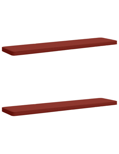 Cuscini per Panchina a 2 Pezzi VUGHT 2 pz 100% Poliestere Rosso