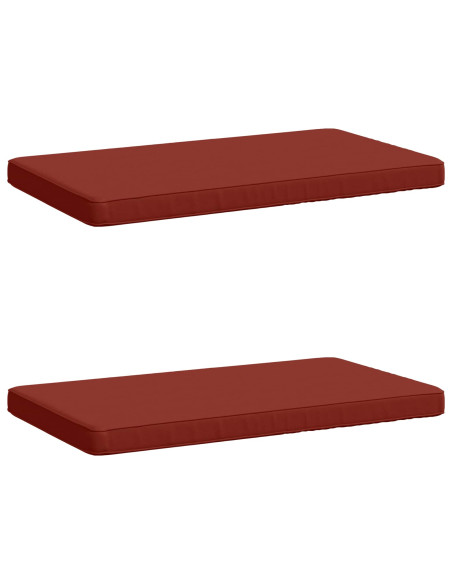 Cuscini per Panchina a 2 Pezzi VUGHT 2 pz 100% Poliestere Rosso