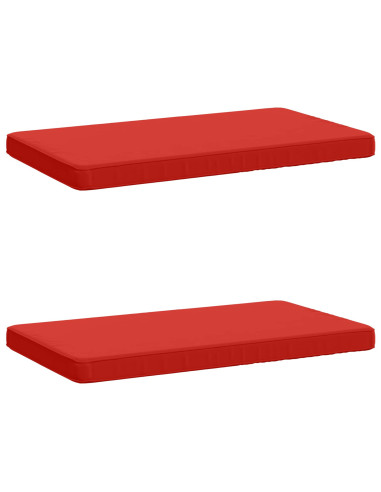 Cuscini per Panchina a 2 Pezzi VUGHT 2 pz 100% Poliestere Rosso