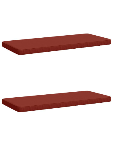 Cuscini per Panchina a 2 Pezzi VUGHT 2 pz 100% Poliestere Rosso