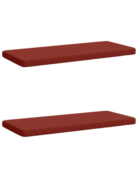 Cuscini per Panchina a 2 Pezzi VUGHT 2 pz 100% Poliestere Rosso