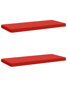 Cuscini per Panchina a 2 Pezzi VUGHT 2 pz 100% Poliestere Rosso