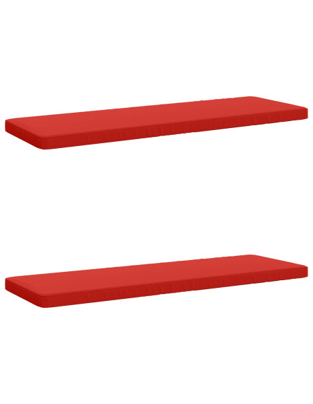 Cuscini per Panchina a 2 Pezzi VUGHT 2 pz 100% Poliestere Rosso