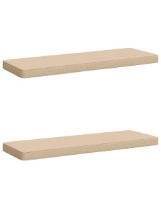 Cuscini per Panchina a 2 Pezzi VUGHT 2 pz 100% Poliestere Crema
