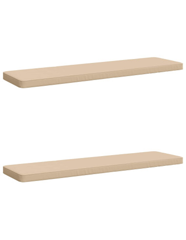 Cuscini per Panchina a 2 Pezzi VUGHT 2 pz 100% Poliestere Crema