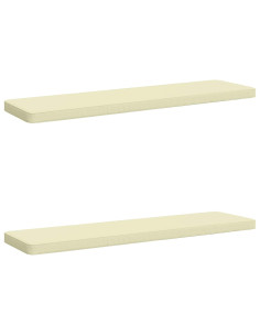 Cuscini per Panchina a 2 Pezzi VUGHT 2 pz 100% Poliestere Crema