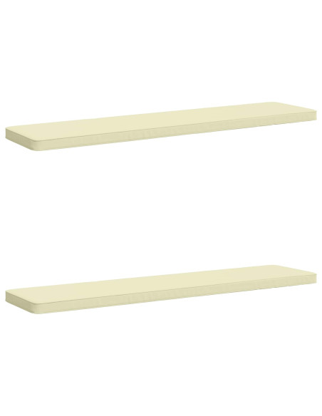 Cuscini per Panchina a 2 Pezzi VUGHT 2 pz 100% Poliestere Crema