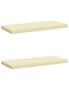 Cuscini per Panchina a 2 Pezzi VUGHT 2 pz 100% Poliestere Crema