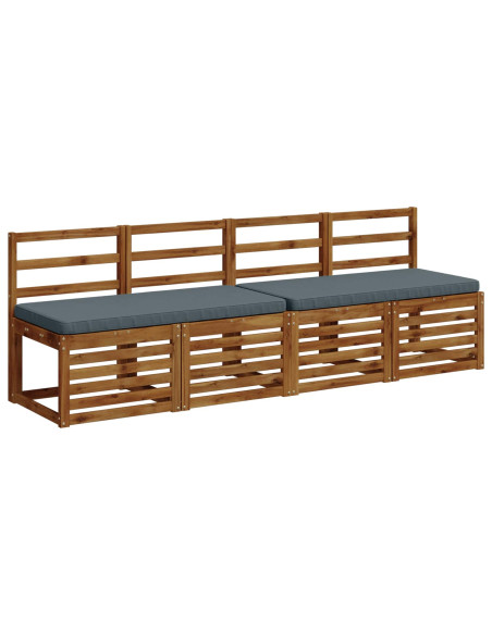 Cuscini per Panchina a 2 Pezzi VUGHT 2 pz 100% Poliestere Blu