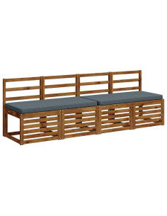Cuscini per Panchina a 2 Pezzi VUGHT 2 pz 100% Poliestere Blu 2