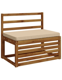 Cuscini per Panchina a 2 Pezzi VUGHT 2 pz 100% Poliestere Crema 2