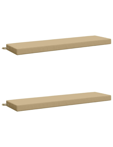 Cuscini per Panchina a 2 Pezzi SOEST 2 pz 100% Poliestere Beige