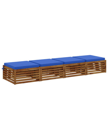 Cuscini per Sedia in 4 Pezzi SOEST 4 pz 100% Poliestere
