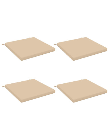 Cuscini per Sedia in 4 Pezzi SOEST 4 pz 100% Poliestere Crema