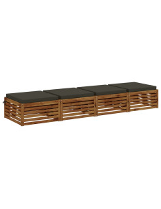 Cuscini per Sedia in 4 Pezzi SOEST 4 pz 100% Poliestere 2