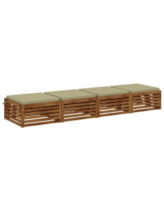 Cuscini per Sedia in 4 Pezzi SOEST 4 pz 100% Poliestere 2