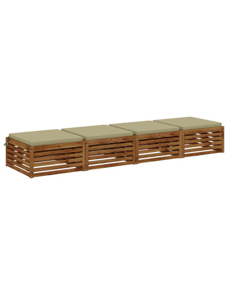 Cuscini per Sedia in 4 Pezzi SOEST 4 pz 100% Poliestere