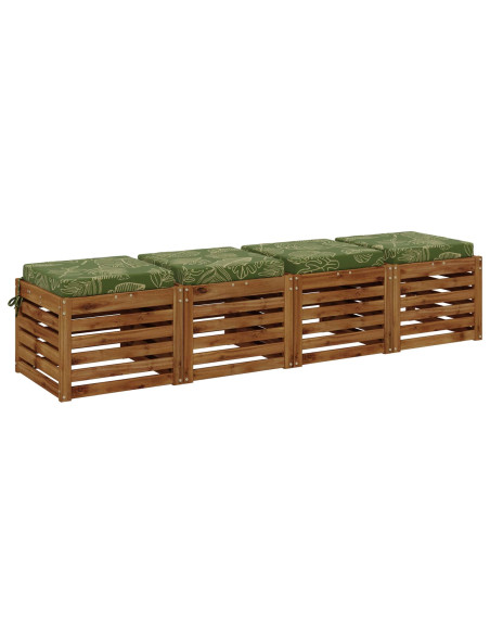 Cuscini per Sedia in 4 Pezzi SOEST 4 pz 100% Poliestere