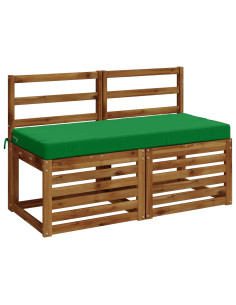 Cuscini per Panchina a 2 Pezzi SOEST 2 pz 100% Poliestere Verde 2