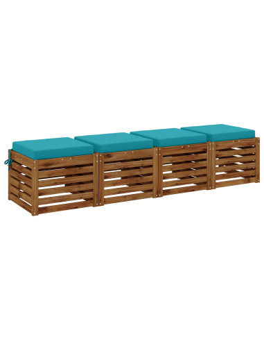 Cuscini per Sedia in 4 Pezzi SOEST 4 pz 100% Poliestere