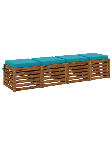 Cuscini per Sedia in 4 Pezzi SOEST 4 pz 100% Poliestere