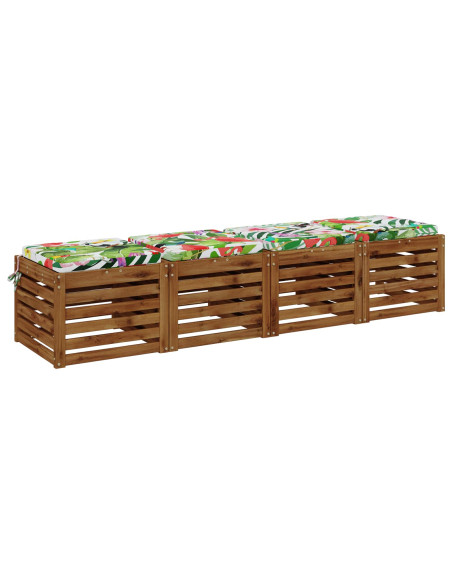 Cuscini per Sedia in 4 Pezzi SOEST 4 pz 100% Poliestere