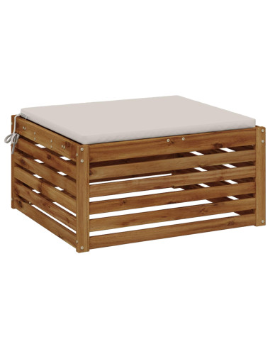 Cuscino per Sedia in Unico Pezzo SOEST 100% Poliestere Bianco