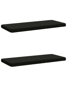 Cuscini per Panchina a 2 Pezzi VUGHT 2 pz 100% Poliestere Nero