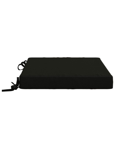 Cuscini per Sedia in 4 Pezzi SOEST 4 pz 100% Poliestere Nero