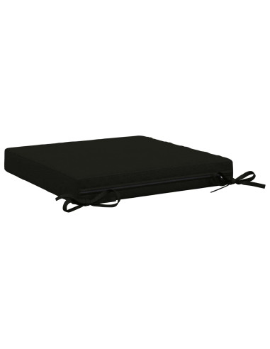 Cuscini per Sedia in 4 Pezzi SOEST 4 pz 100% Poliestere Nero