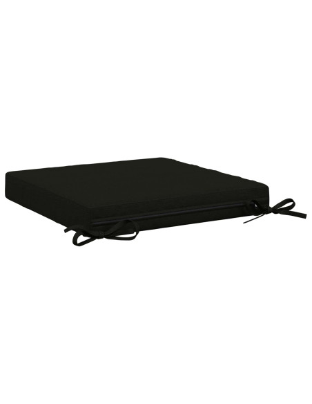 Cuscini per Sedia in 4 Pezzi SOEST 4 pz 100% Poliestere Nero