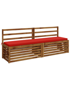 Cuscini per Panchina a 2 Pezzi SOEST 2 pz 100% Poliestere Rosso 2