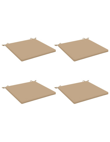 Cuscini per Sedia in 4 Pezzi SOEST 4 pz 100% Poliestere Sabbia
