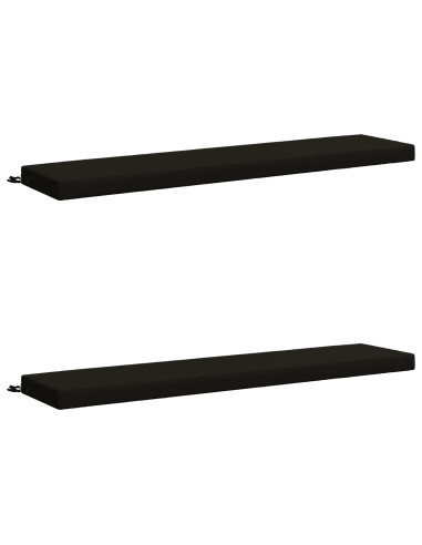 Cuscini per Panchina a 2 Pezzi SOEST 2 pz 100% Poliestere Nero
